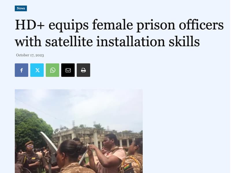 First satellite installation training for women